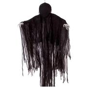 Decorazioni di Halloween Tristo Mietitore, Fantasma senza volto, Spettro da appendere spaventoso, Puntello horror resistente alle intemperie, figura inquietante vestita per cortile, albero e feste in