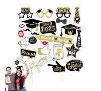 Decorazioni di laurea 2025.2025 Decorazioni per feste di laurea - 25 pezzi Decorazioni per il diploma di scuola superiore,Accenti per l'arredamento della casa, banner per feste per cerimonia, anno sen