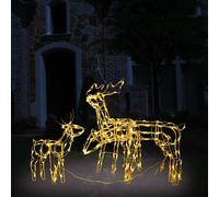 vidaXL Luci di Natale con Renna 3 Pezzi 229 LED