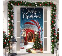 Decorazioni di Natale Copertura della Porta Buon Banner di Sfondo Casa di Tazza di Caramelle Coperture della Porta Appeso di Natale Casa Accessori Foto, 70,9 x 35,4 Pollici