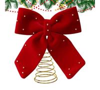 Decorazioni di Natale per Alberi - Grandi Ornamenti di Velluto, Decorazione 'Albero di Natale Oversize con Motivo A Forma di Stella di 25 × 30 Cm, Nastro di Velluto Bordeaux Lussuoso per La