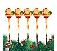 Decorazioni Di Natale Solari 5 Pezzi Illuminazione D'atmosfera LED Pupazzo | Decorazioni Luminose Solari Natale Esterno Per Giardino Cortile Prato Terrazza Portico Decorazione Casa Soggiorno