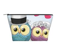 Decorazioni di nozze Gufi divertenti, Borsa da toilette Borsa per trucco Borsa per cosmetici Borsa da toilette da viaggio portatile
