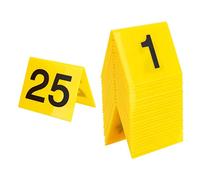 Decorazioni di oggetti di polizia di Halloween, marcatori della scena del crimine Photo Evidence Mark Scene Card Decorazioni di Halloween 1-25 Numero