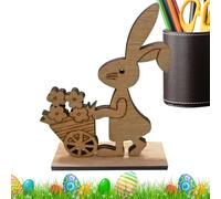 Decorazioni di Pasqua - Decorazioni per la casa in legno coniglio Pasqua - Parti centrali di coniglio di primavera per tavolo - per scaffale ufficio negozi soggiorno camera da armadi