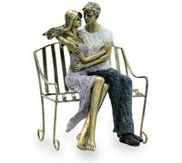 Decorazioni di Statue degli Amanti, Coppie sculture Figurine a Colori in Bronzo Decorazione per la casa, Sedia Sedia libreria Desktop Figure d'Arte romantiche, Grandi Artigianato Regalo, Ornamenti