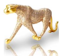 Decorazioni di Tigre per sculture Leopardate, Statue d'oro in Moneta Figurine di Ghepardo Decorazione per la casa, Figura d'Arte Desktop, Ornamenti per scrivania per Animali Selvatici per