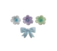 Decorazioni di Zucchero Dekora Fiocco Celeste e Fiorellini Confezione da 21 g