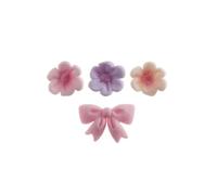 Decorazioni di Zucchero Dekora Fiocco Rosa e Fiorellini Confezione da 21 g Dolce