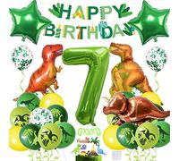 Decorazioni Dinosauri Compleanno 7 Anni, Palloncini e Addobbi per Party Ragazzo, Palloncino Numero 7, Decorazioni per Bambino