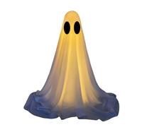 Decorazioni fantasma all'esterno, fantasmi di stoffa bianca di Halloween | Grande decorazione per portico fantasma di Halloween - Ornamento per portico in tessuto bianco per la casa con luci