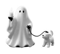Decorazioni fantasma di Halloween 2025 - Decorazione della statua del cane che cammina con fantasma | Statua di cani che camminano | Fantasmi spettrali Cane Halloween Figurine Decorazioni per la casa