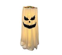 Decorazioni fantasma di Halloween, 80 cm, con luci a LED, decorazione horror per interni ed esterni (malvagio, 1 pz)