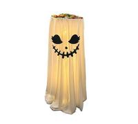 Decorazioni fantasma di Halloween, 80 cm, con luci a LED, per porta d'ingresso, portico, esterno, interno, decorazione horror (Demon 1 pz)
