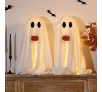 Decorazioni fantasma di Halloween - illumina fantasma | Scegli 2 pezzi spettrali spetki oggetti esterni interni | Ornamento spirituale luminoso per prato, cucina, scaffale, scena del cortile