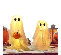 Decorazioni Fantasma - Figure Pendenti Illuminate Da 120 G | Decorazione Per Interni Ed Esterni Luminosi A LED | Simpatico Set Di Sculture Con Statue In Resina, Oggetti Di Scena Spettrali Per L'esposi