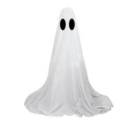 Decorazioni fantasma per esterni, fantasmi in tessuto bianco illuminate per Halloween, fantasma carino con ghirlande luminose a LED, con ghirlanda luminosa a LED, display spaventoso da cortile per