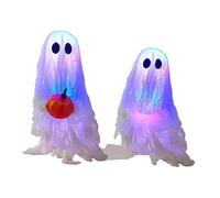 Decorazioni fantasma per interni - Statuetta fantasma di Halloween | 2 pezzi Decorazioni luminose gotiche per la casa, festa, giardino, finestra bar, portico negozio interno esterno tavolo