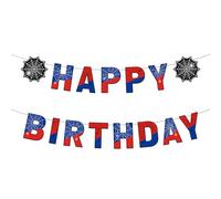 Decorazioni Feste Compleanno a Tema Ragno, Pre-Infilate Tema Ragno Striscione di Buon Compleanno Cartello Film di Cartoni Animati per Ragazzi Bambini Festa di Compleanno Baby Shower Forniture