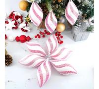 Decorazioni Festive con Set di 6 Palline di Paillettes Rosa Ciascuna Misura 8CM