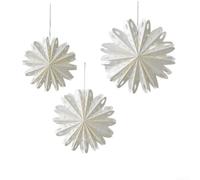 Decorazioni Fiocco Di Neve In per carta Set 3pz 55cm 45cm 35cm | 5 modelli diversi tra per punte 15 e 8 Appendibili per feste per casa o vetrine Realizzate in per carta origami