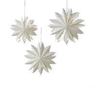 Decorazioni Fiocco Di Neve In per carta Set 3pz 55cm 45cm 35cm | 5 modelli diversi tra per punte 15 e 8 Appendibili per feste per casa o vetrine Realizzate in per carta origami