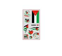 Decorazioni for feste da stadio, tatuaggi temporanei con bandiera impermeabile da 50 pezzi for viso e corpo - Attrezzatura for tifosi di calcio for il giorno della partita(Style 30)