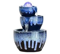 Decorazioni for la camera, giochi d'acqua for interni, fontane for il relax dell'acqua a 3 strati, cascata Feng Shui con palla rotolante for casa, soggiorno, ufficio, da letto