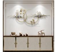 Decorazioni for la casa Arte da parete in metallo Foglie di Ginkgo, Sculture murali moderne fatte a mano di grande montagna da appendere a parete for decorazioni domestiche, soggiorno, camera da letto