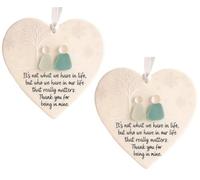 Decorazioni For L'albero Di Natale In Vetro Di Mare A Forma Di Cuore, Decorazioni For L'albero Di Natale In Vetro Di Mare A Forma Di Cuore(2pcs)