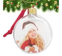 Decorazioni fotografiche natalizie: cornici piccole trasparenti e riempibili, perfette per decorare alberi e pareti, ornamenti da appendere portatili che aggiungono un tocco speciale alla tua