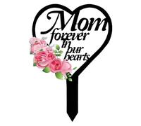 Decorazioni funerarie - Marcatori per tomba, simpatia 2D, in acrilico, per cimitero, uso in giardino, decorazioni creative per la montagna e il fossato del cuore, ideali per il cortile, il