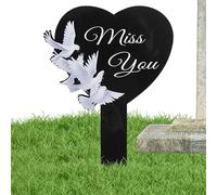 Decorazioni, , giardino di cimitero 2D Scommessa acrilico, cuore e Attraversamento di simpatia Commemorativa La Tomba delle Fontane per il giardino del cantiere all'aperto