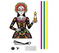Decorazioni Giorno dei Morti Decorazione Scheletro Riutilizzabile Con | Decorazioni Teschio Halloween Per Case Porte Giardini Fattorie Scuole Uffici Feste Autunno Famiglie