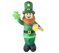 Decorazioni gonfiabili del leprechaun gigante per all'aperto | Decorazione illuminata per il giorno di San Patrizio | Impermeabile per creare un look meraviglioso per il tuo giardino o ingresso, facil