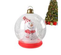 Decorazioni gonfiabili di Natale, decorazioni esterne gonfiabili di Natale, 60 cm, pupazzo di neve, ornamento, impermeabile, per prato, tetto, piscina invernale