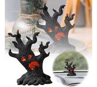 Decorazioni Halloween con facce di albero Monstéŕ | Statua realistica dell'albero di Halloween | Figurina del volto dell'albero | Ornamento per interni ed esterni Witch Candy (C, AS SHOWN)