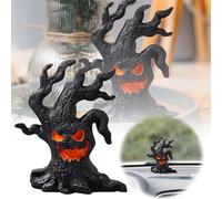 Decorazioni Halloween con facce di albero Monstéŕ | Statua realistica dell'albero di Halloween | Figurina del volto dell'albero | Ornamento per interni ed esterni Witch Candy (D, AS SHOWN)