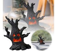 Decorazioni Halloween con facce di albero Monstéŕ | Statua realistica dell'albero di Halloween | Figurina del volto dell'albero | Ornamento per interni ed esterni Witch Candy (B, AS SHOWN)
