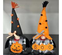 Decorazioni Halloween da Gnomi - 2 Pezzi Bambole di Senza Volto - Centrotavola Decorativo per Arredamento Casa da Tavolo Interno Esterno Adulti Bambini Camera da Letto Giardino
