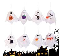 Decorazioni Halloween Fantasma Decorazioni per Esterno, Stagionali, Casa | 8 Pezzi di Simpatici Ornamenti Halloween per Casa Giardino Cortile Davanti Dentro Fuori Finestra
