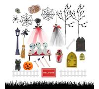 Decorazioni Halloween per interni Piccole figurine, Statue Luminose | Decorazione di Halloween per la casa per giardino, festa, casa, cortile, villaggio e maggio