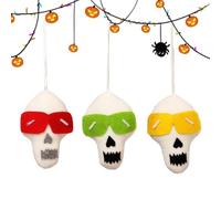 Decorazioni Halloween Piccoli ornamenti di nani con teschio, barbuti e | Set da 3 ciondoli per albero a forma di per feste Decorazioni Interno Esterno Casa Soggiorno Bar Ingresso Fines