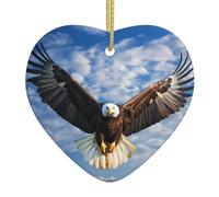 Decorazioni in ceramica a forma di cuore a forma di aquila in volo per la decorazione della parete della casa, feste in giardino e decorazioni per