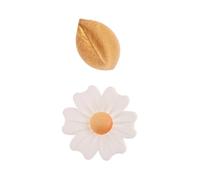 Decorazioni in Cialda Dekora Fiori Bianchi e Foglie d'Oro Confezione da 2,23 g Decorazione per Pasticceria