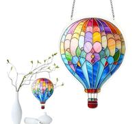 Decorazioni in mongolfiera - ciondolo appeso acrilico 2D | Ornamento all'aperto resistente alle intemperie per cortile, giardino, patio, portico, balcone, finestra e decorazioni per il festival