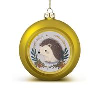 Decorazioni infrangibili per albero di Natale carino piccolo riccio plastica ornamenti palla di Natale per feste