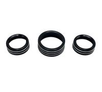 Decorazioni Interni Auto Compatibile Con Chrysler Per 300 300S 2015 2016 2017 2018 2019 2020 2021 3 Pezzi AC Aria Condizionata Interruttore Pulsanti Manopole(Black)