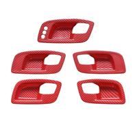 Decorazioni Interni Auto Compatibile Con Dodge Per Charger 2016 2017 2018 2019 2020 2021 Adesivo Rifinitura Copertura Ciotola Maniglia Porta Auto Decorazione Interni(Red)