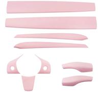 Decorazioni Interni Auto Compatibile Con Tesla Per Model 3 2017-2023 Auto Copertura Protettiva Volante Pomello Cambio Modanatura Porta Striscia Cruscotto Accessori Interni(9 pcs)